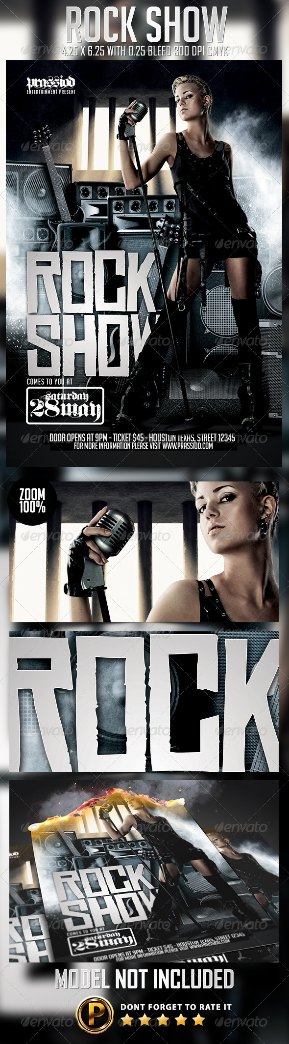 Rock Show Flyer Template - Concerts Events