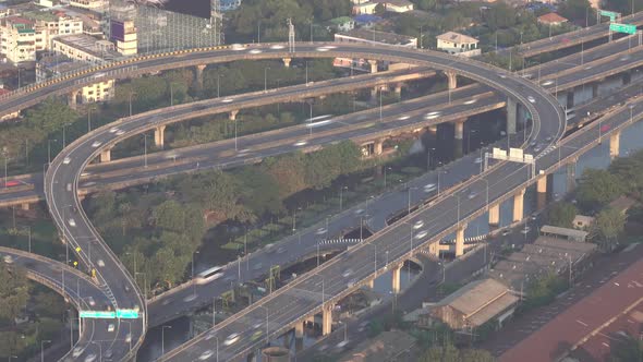 Aerial View of Traffic Junction Cross Road alt