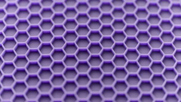 Abstract Purple Honeycomb Pattern Looped Spinning Fullframe Background alt