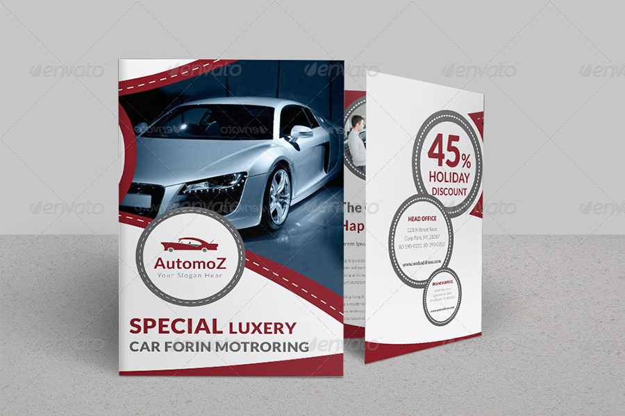 Automobile Business Bi-Fold Brochure | Volume 5, Print Templates ...