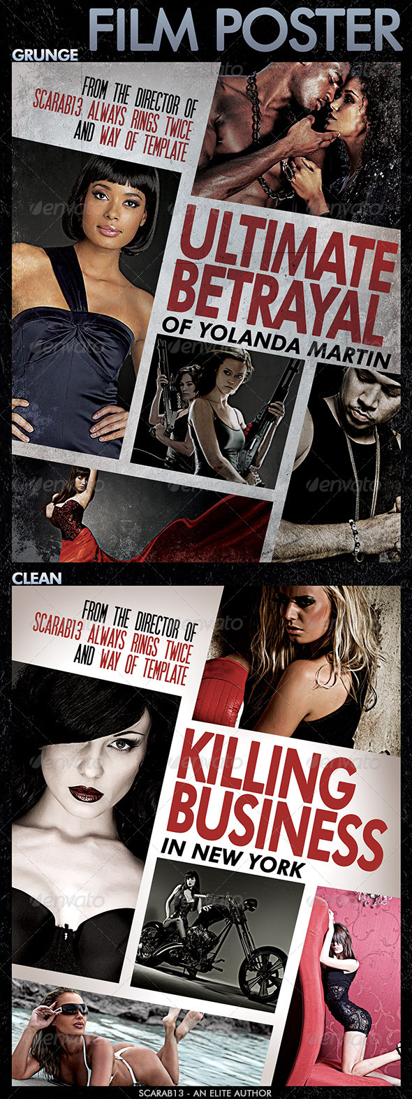 Film Poster with 5 Images - Events Flyers