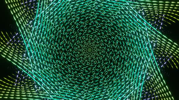 Continuously Pulsating Abstract Background Multicolored Kaleidoscope alt