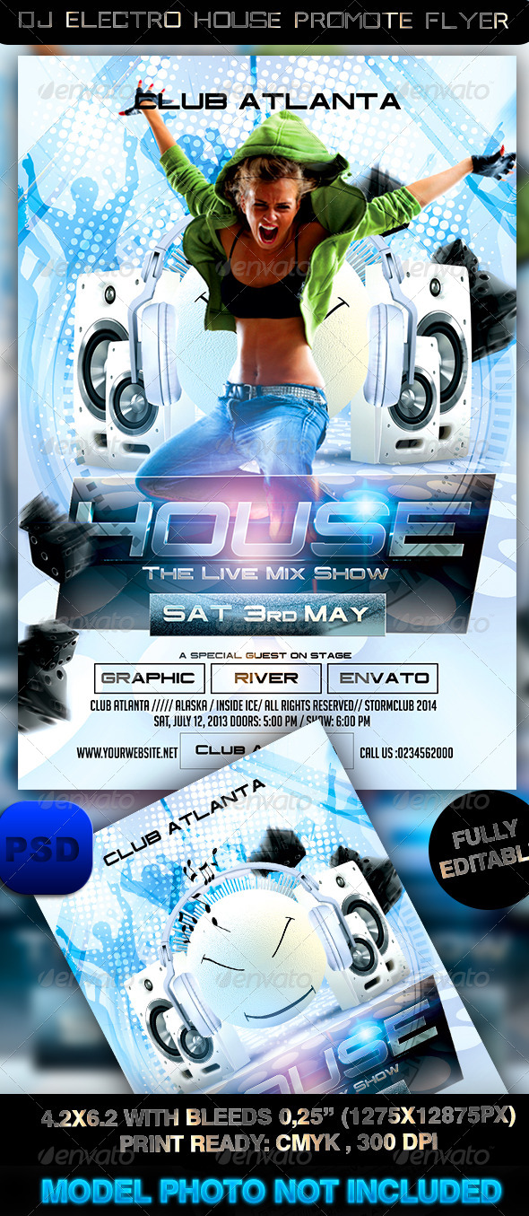 Dj Electro House Promote Flyer - Events Flyers