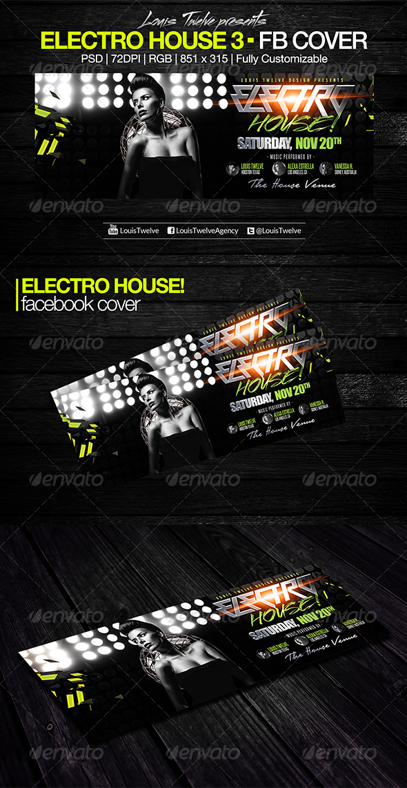 Electro House 3 | Facebook Cover - Facebook Timeline Covers Social Media