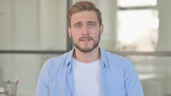 Portrait of Angry Young Creative Man Screaming Shouting alt