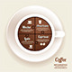 Infographic Template with Coffee Cup Jigsaw banner
