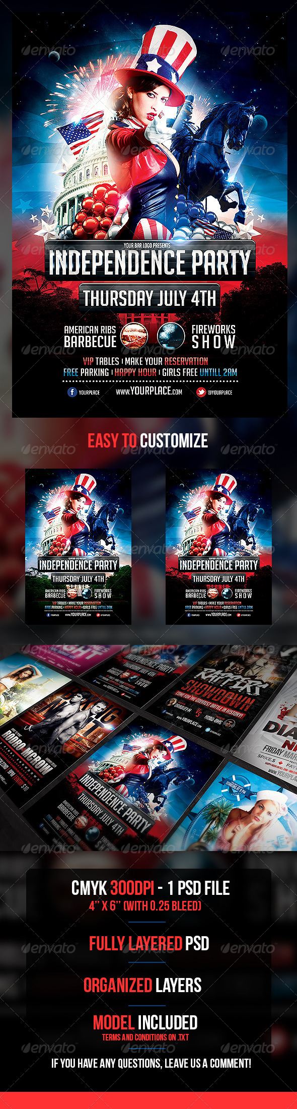 Independence Day Flyer Template - Holidays Events