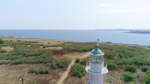 Lighthouse Near the Sea