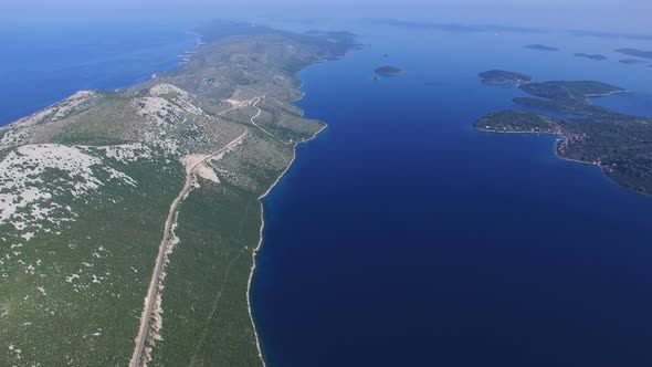 Aerial view of breathtaking Dalmatian coast alt