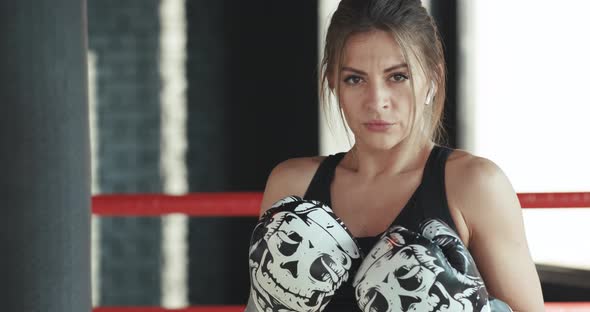 Portrait of Kickboxing Woman alt