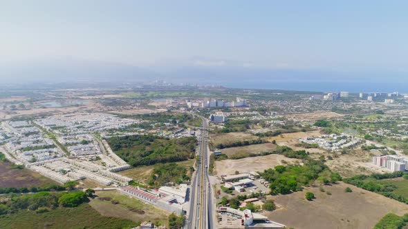 Aerial View of Puerto Vallarta and Nuevo Vallarta alt