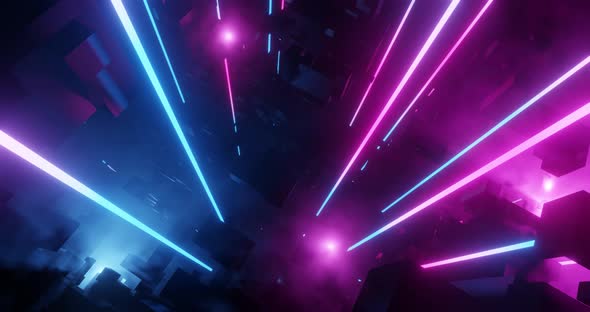 Neon City with Light Tech Digital effect. 