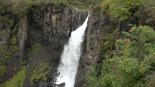 Waterfalls in Iceland are a magnificent natural wonder. Scenic of beautiful nature landscape. alt
