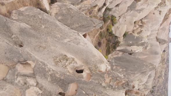 Vertical Video Cappadocia Landscape Aerial View alt