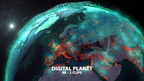 Digital Green Planet Earth 4K