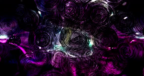 Colorful animation of abstract circles