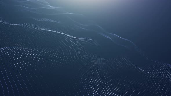 Abstract Blue Wave Technology Background