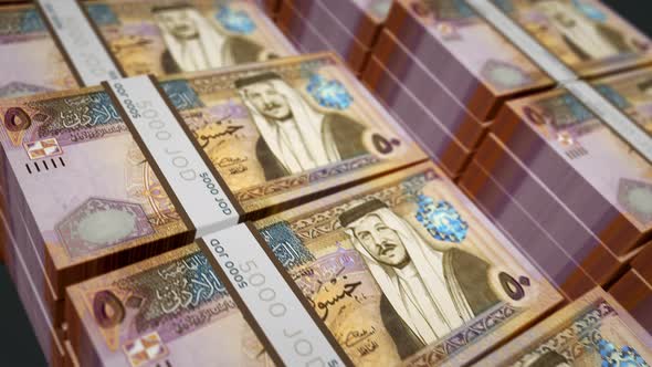 Jordan Dinar money banknotes pack seamless loop alt