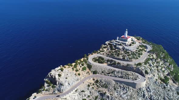 Far Formentor Lighthouse at Mallorca, Spain