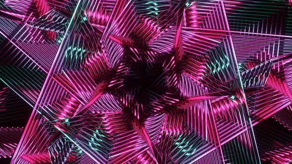 Abstract Pink and Blue VJ Loop Pattern Animation