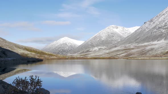 Beautiful Mountain Landscape. Reflection in a Clear Lake. Panorama