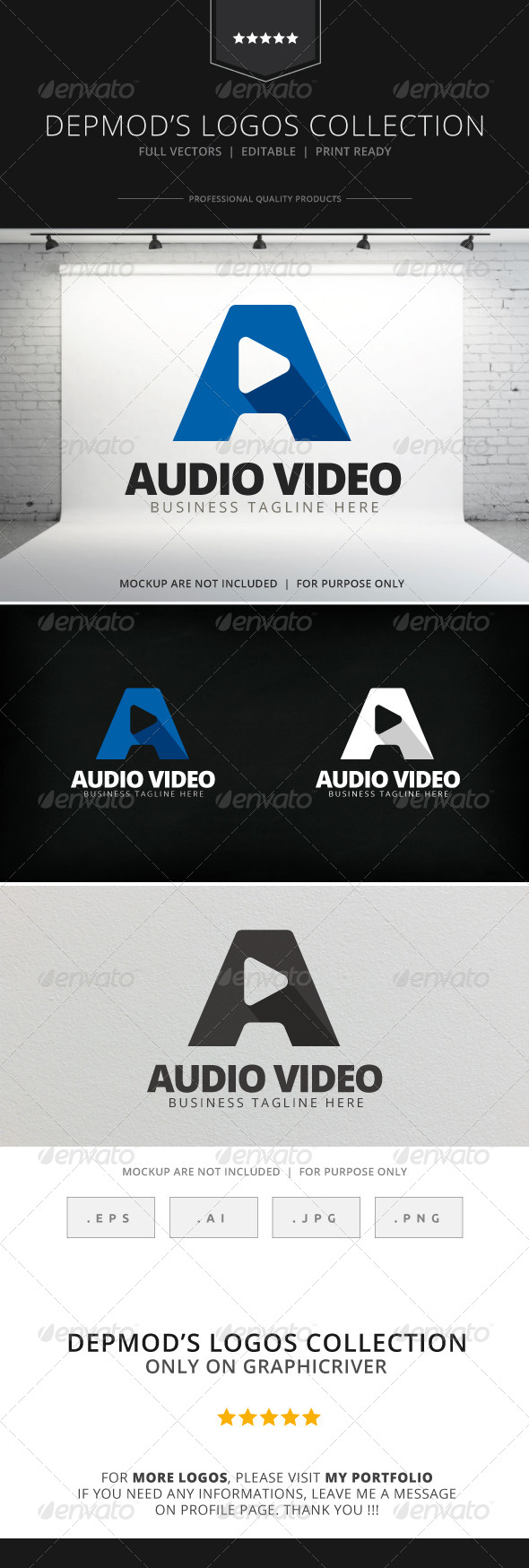 Audio Video Logo - Letters Logo Templates