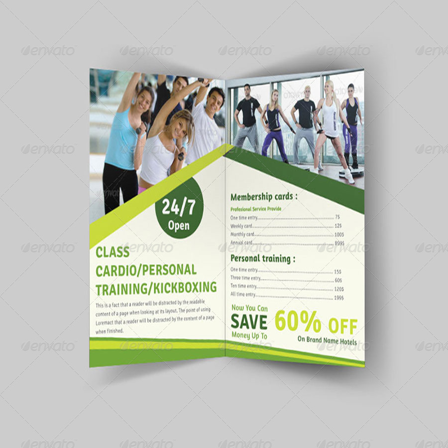 Health & Fitness Bi-Fold Brochure | Volume 1 by dotnpix | GraphicRiver