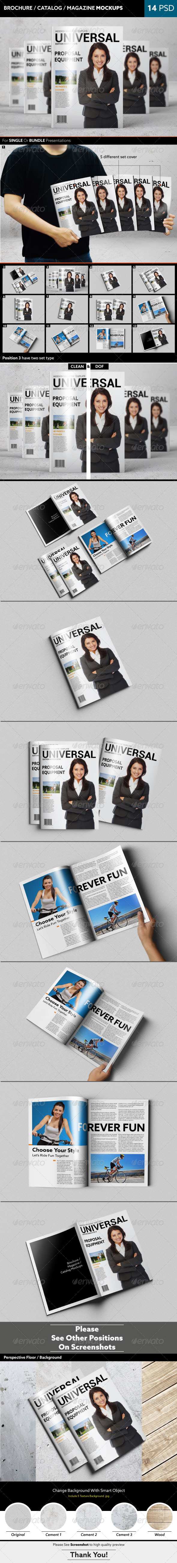 Brochure / Catalog / Magazine Mockups - Brochures Print
