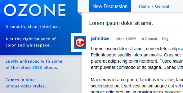 Download OZONE - Premium Vanilla 2 Theme nulled version
