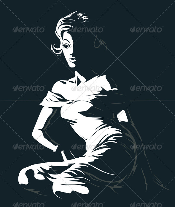 Cartoon Women Silhouette