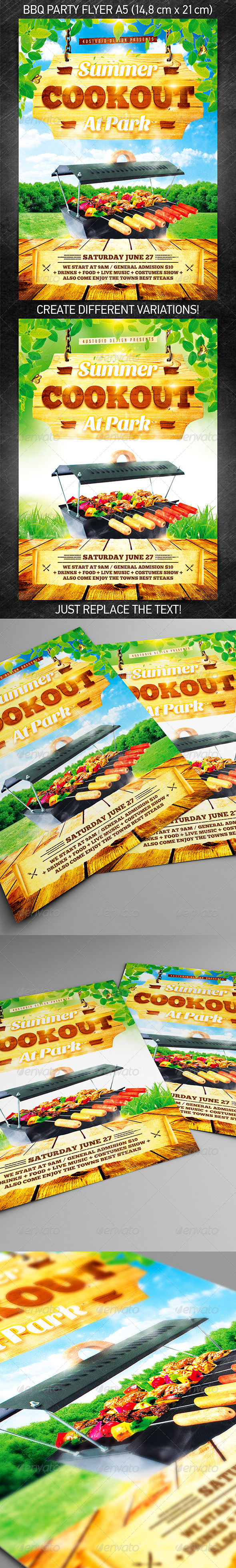 BBQ party flyer - Events Flyers
