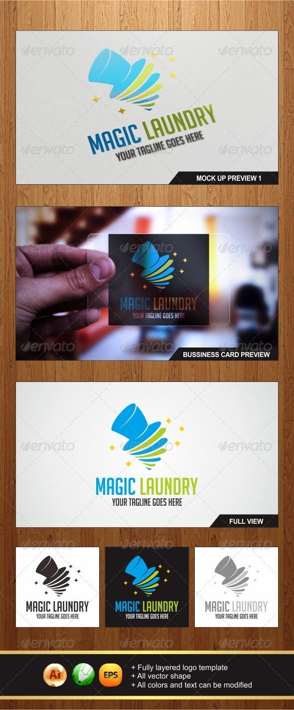 Magic Laundry Logo - Symbols Logo Templates