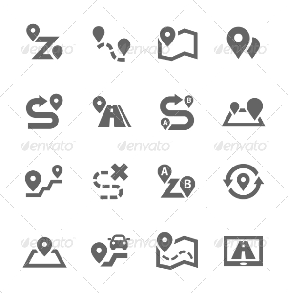 Route Icons in Technology Icons