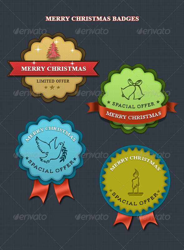 Christmas Badges Badge - Badges & Stickers Web Elements
