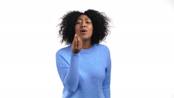 African Woman Making Delicious Perfect Gesture alt