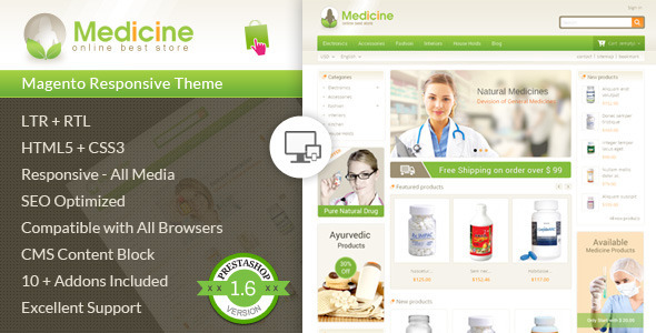 Medicine - Pharmacy Prestashop Theme