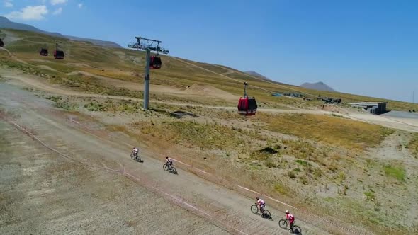 Group Cyclists Racing alt