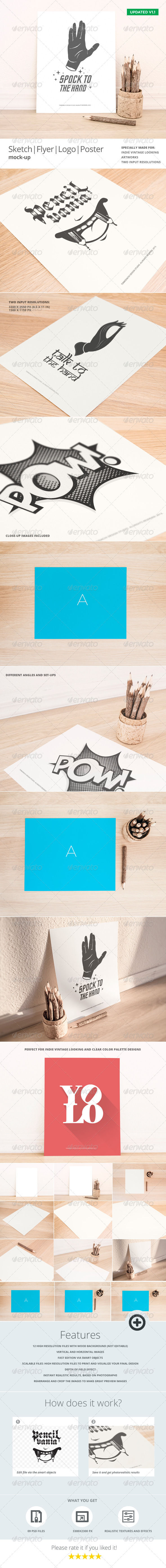 Flyer | Logo | Illustration Vintage Mock-Up - Flyers Print