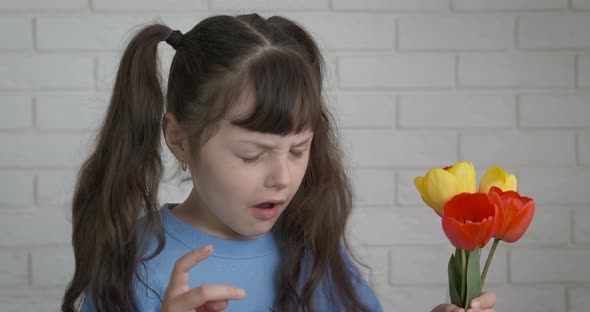 Seasonal allergy from a bouquet.  alt