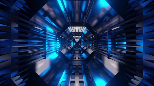 Animation of a Science fiction Tunnel interior