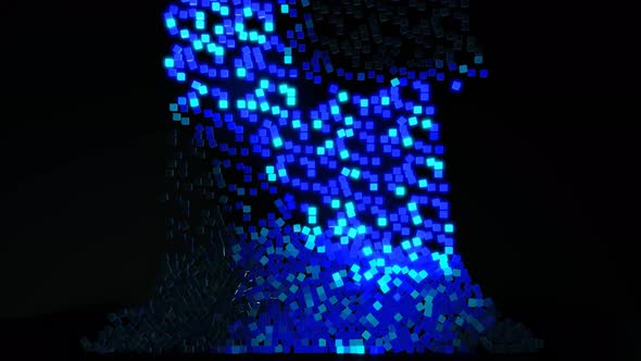 Background Cubes Fall Down and Fill Up Screen alt