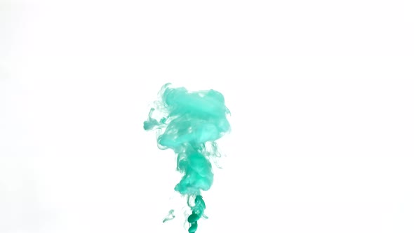 Burst of Turquoise Paint Rises