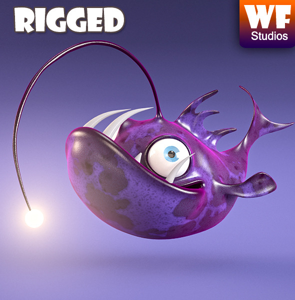 Cartoon Angler Fish - 3Docean 7812723