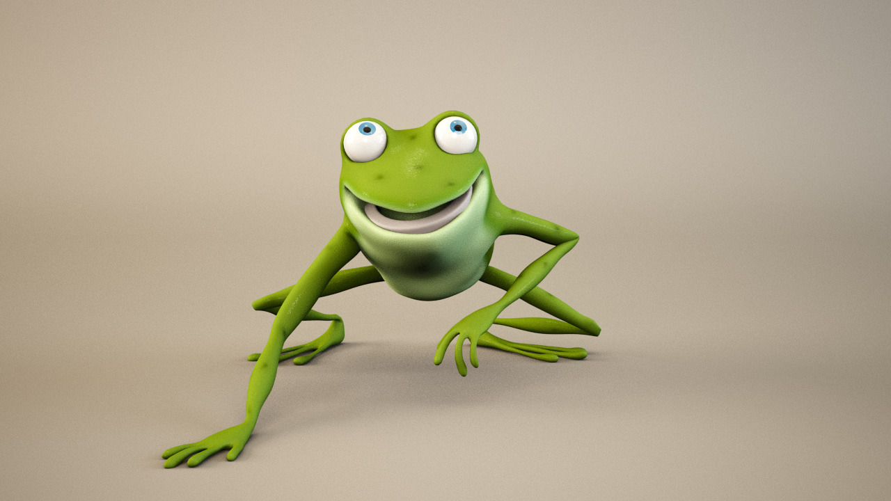 Cartoon Frog - Rigged by Wobblefin | 3DOcean