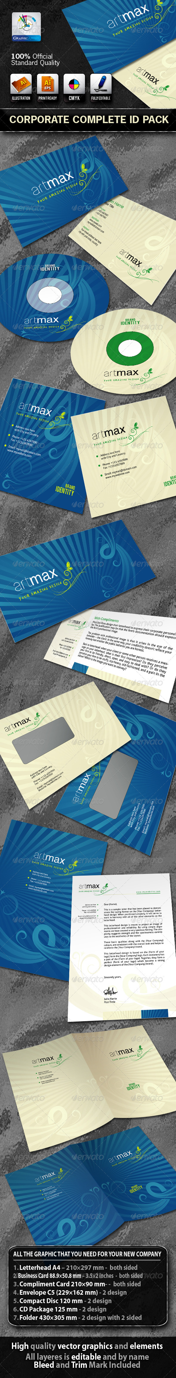 ArtMax Business Corporate ID Pack With Logo - Stationery Print Templates