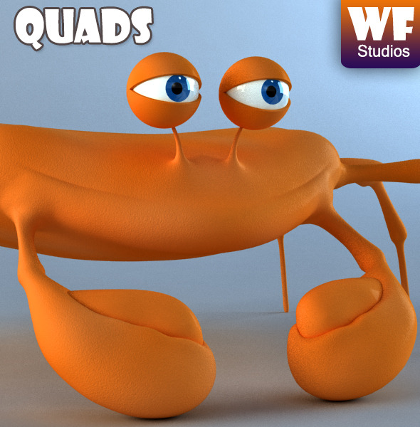 Cartoon Crab - 3Docean 7812853