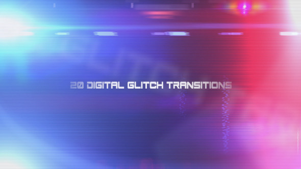 20 Digital Glitch Transitions