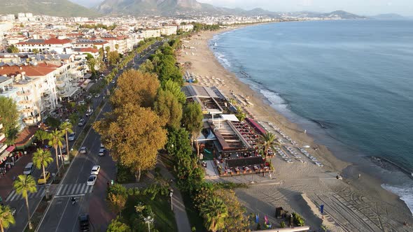 Alanya, Turkey - a Resort Town on the Seashore. Aerial View alt