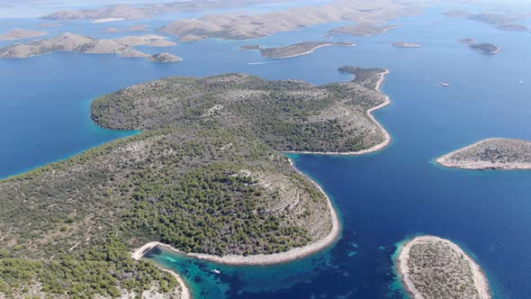 mønt Site line kommentar Telascica Nature Park and Kornati National Park in Croatia seen from the  air by PD-media