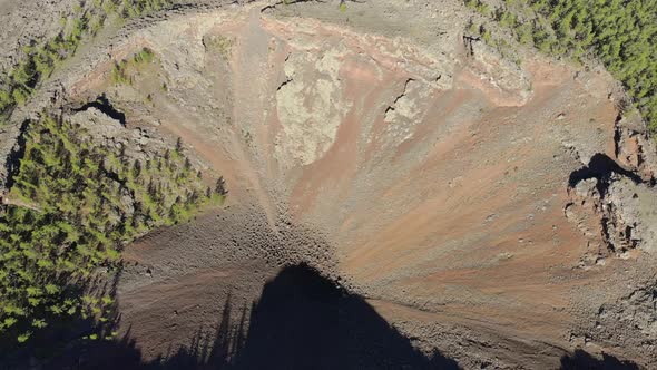 Volcanic Mountain Crater Formed by Lava Rocks alt